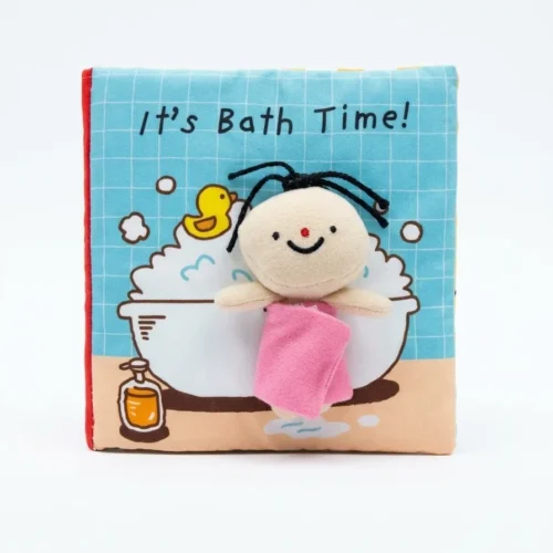 كتاب قماشي تفاعلي لتعويد الطفل على الاستحمام "It's Bath Time" مع دمية